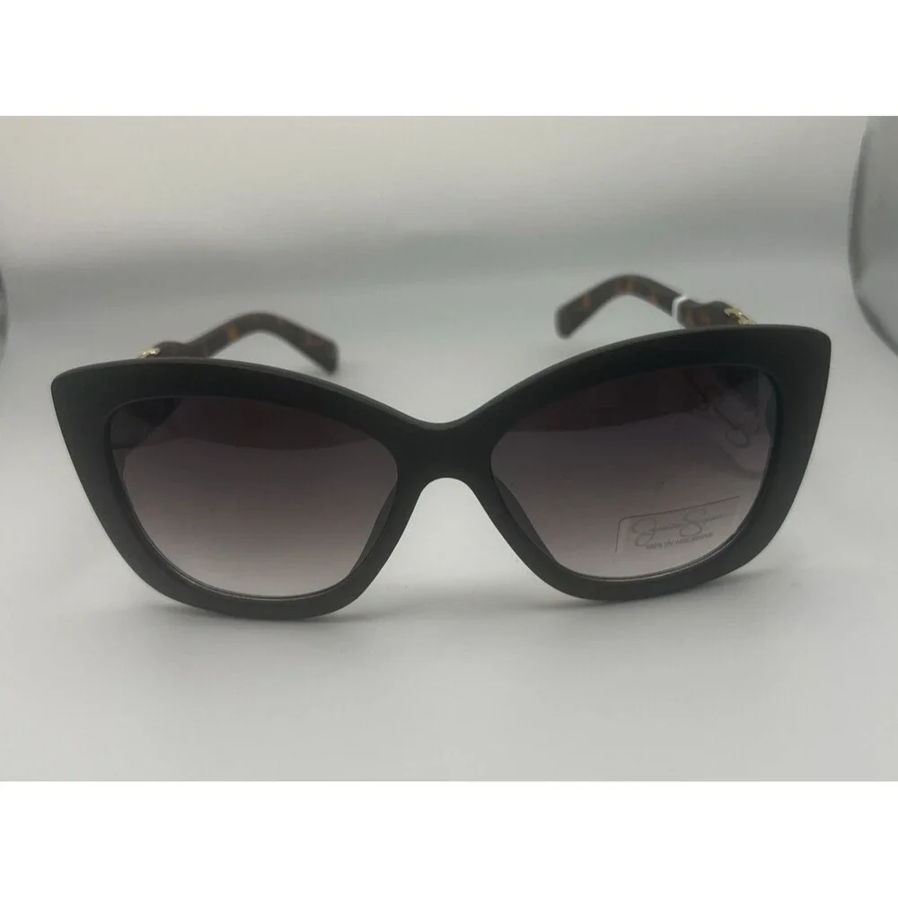 Jessica Simpson Women's Round Sunglasses Cat  J6343 Black And Brown